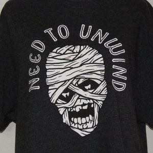 Celebrate Halloween Men's Need to Unwind Mummy Head T-Shirt Size L 42-44 (C328)